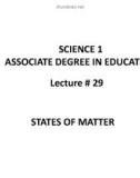 Lecture Science 1 - Associate Degree in Education: Lecture 29 - Dr. Arshad Bashir