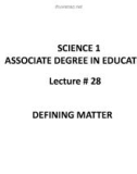 Lecture Science 1 - Associate Degree in Education: Lecture 28 - Dr. Arshad Bashir