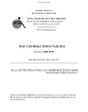 Báo cáo hoạt động năm 2011 - Dự án 'Hỗ trợ để đáp ứng các chi phí hoạt động chính từ 01/01/2011 đến 31/12/2011'