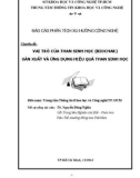 Báo cáo phân tích xu hướng công nghệ - Chuyên đề: Vai trò của than sinh học (Biochar) sản xuất và ứng dụng hiệu quả than sinh học