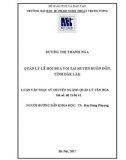 Luận văn Thạc sĩ Quản lý văn hóa: Quản lý lễ hội đua voi tại huyện Buôn Đôn, tỉnh Đắk Lắk