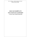 Báo cáo: Kết quả tự kiểm định trường trung cấp nghề Quảng Bình