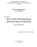 Báo cáo khoa học Đề tài cấp Bộ: Xử lý nước thải sinh hoạt bằng kỹ thuật tưới ngầm