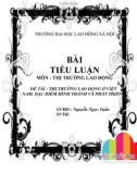 Bài tiểu luận môn Thị trường lao động: Thị trường lao động Việt Nam - Đặc điểm hình thành và phát triển