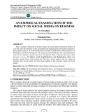 An empirical examination of the impact on social media on business