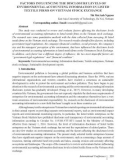 Factors influencing the disclosure levels of environmental accounting information in listed textile firms on Vietnam stock exchange