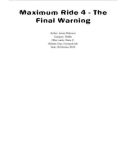 Maximum Ride 4 - The Final Warning