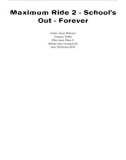 Maximum Ride 2 - School's Out - Forever