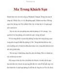 Ma Trong Khách Sạn