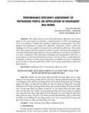 Performance efficiency assessment of Vietnamese ports: An application of Malmquist dea model