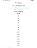 Nô Tình Kiếm Thủ - Vô Danh