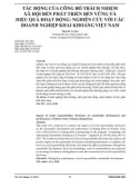 Tác động của công bố trách nhiệm xã hội đến phát triển bền vững và hiệu quả hoạt động: Nghiên cứu với các doanh nghiệp khai khoáng Việt Nam