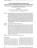 Thúc đẩy khởi nghiệp du lịch nông thôn theo hướng phát triển bền vững trên địa bàn huyện Mỹ Đức