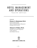 Ebook Hotel management and operations (Fourth edition): Part 1