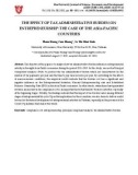 The effect of tax administrative burden on entrepreneurship: The case of the ASIA-pacific countries