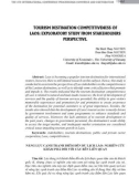 Tourism destination competitiveness of Laos: Exploratory study from stakeholders perspective.