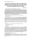 Chính sách của Thái Lan về bảo tồn và phát triển nghề thủ công truyền thống gắn với du lịch: Một số bài học kinh nghiệm cho tỉnh Cao Bằng