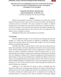 The influence of leadership styles on team effectiveness: The case of student teamwork in Danang University – University of Economics