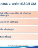 Bài giảng Marketing Du lịch - Chương 7: Chính sách giá (Năm 2022)