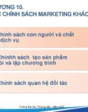 Bài giảng Marketing Du lịch - Chương 10: Các chính sách marketing khác (Năm 2022)