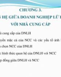 Bài giảng Quản trị tác nghiệp doanh nghiệp lữ hành - Chương 3: Quan hệ giữa doanh nghiệp lữ hành với nhà cung cấp