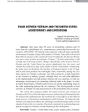 Trade between Vietnam and the United States: Achievements and limitations