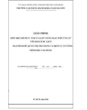 Giáo trình Tâm lý và kỹ năng giao tiếp ứng xử với khách du lịch (Nghề: Quản trị nhà hàng và dịch vụ ăn uống - Cao đẳng): Phần 1 - Trường Cao đẳng Bách Khoa Nam Sài Gòn