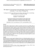 The impacts of outsourcing on the performance and service quality of restaurants: A case study of Danang City