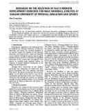 Research on the selection of fast strength development exercises for male handball athletes at Danang University of Physical Education and Sports