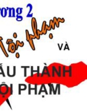 Bài giảng Luật Hình sự - Chương 2: Tội phạm và cấu thành tội phạm (Phần 1)