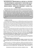 Determining professional physical fitness and techniques assessment tests for male badminton athletes aged 16-18 at Tan Phu high school - Dinh Quan district - Dong Nai province