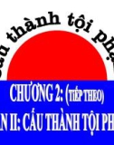 Bài giảng Luật Hình sự - Chương 2: Tội phạm và cấu thành tội phạm (Phần 2)