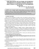 The influence of factors on students' interest in learning during physical education class hours at Universities in Hanoi