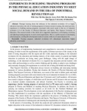 Experiences in building training programs in the physical education industry to meet social demand in the era of industrial revolution 4.0