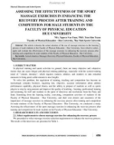 Assessing the effectiveness of the sport massage exercises in enhancing the recovery process after training and competition for male students in the Faculty of Physical Education Hue University