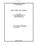 Bài giảng học phần Lý luận và phương pháp giáo dục thể chất cho trẻ mầm non