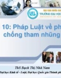 Bài giảng Pháp luật đại cương: Bài 10 - ThS. Bạch Thị Nhã Nam