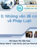 Bài giảng Pháp luật đại cương: Bài 3 - ThS. Bạch Thị Nhã Nam