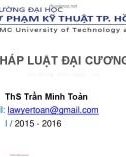 Bài giảng Pháp luật đại cương: Bài 5 - ThS. Trần Minh Toàn