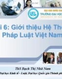 Bài giảng Pháp luật đại cương: Bài 6 - ThS. Bạch Thị Nhã Nam