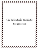 Các bước chuẩn bị giúp bé học giỏi Toán