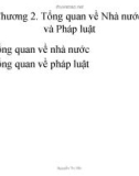 Bài giảng Pháp luật đại cương: Chương 2 - Tổng quan về nhà nước và pháp luật