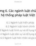 Bài giảng Pháp luật đại cương: Chương 6 - Các ngành luật chủ yếu trong hệ thống pháp luật Việt Nam