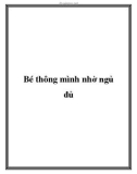 Bé thông minh nhờ ngủ đủ