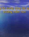 Thông tin trong công tác quản lý trường mầm non