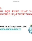 Bài giảng Tư pháp quốc tế: Bài 2 - PGS.TS. Lê Thị Nam Giang