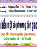 Giáo trình điện tử mầm non: Bé làm quen với phương tiện giao thông