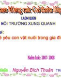 Giáo trình điện tử mầm non: Bé yêu vật nuôi trong gia đình