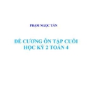 Đề cương ôn tập học kì 2 môn Toán lớp 4 - Phạm Ngọc Tân