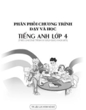 Phân phối chương trình dạy và học Tiếng Anh lớp 4 (Theo chương trình và sách giáo khoa mới)